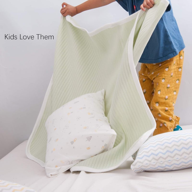 NTBAY Jersey Cotton Quilted Toddler Blanket, Breathable and Warm for Boys and Girls Baby Blanket, 30x40 Inches, Blue - Image 5